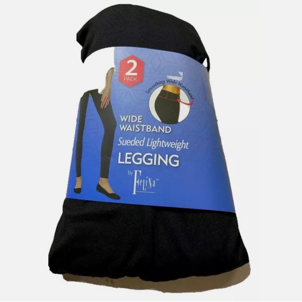 Felina Black Sueded Leggings